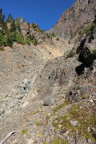 The main gully with Elkhorn in the background
