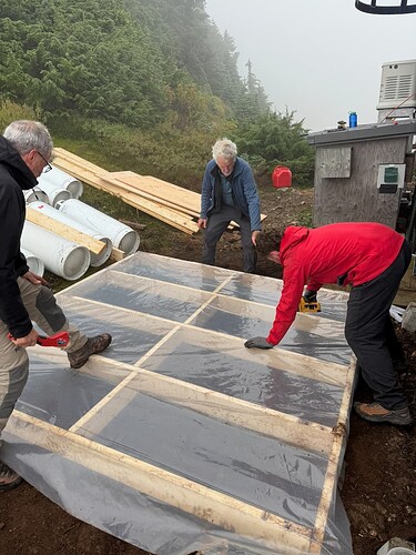 Building the base with poly to keep the moisture away.