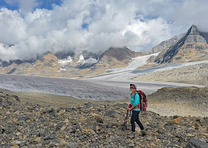 CIC26 G Jaynie approaching Campbell Icefield