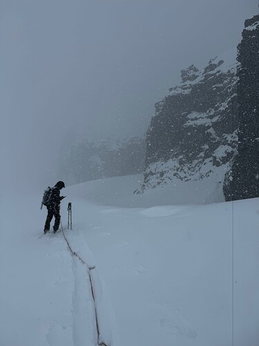 At the Black Buttes, route finding.